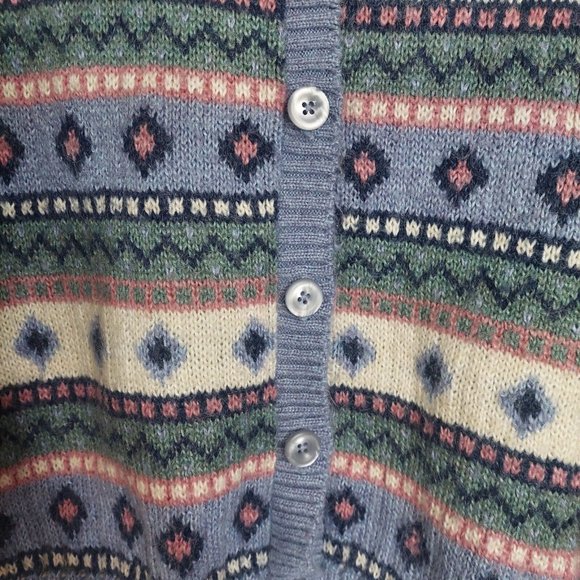 L.L. Bean Multicolor Patterned Cardigan - Picture 4 of 4